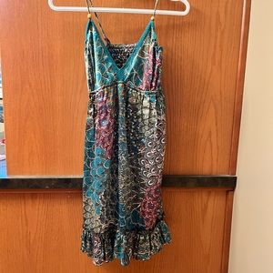 Funky print silk dress